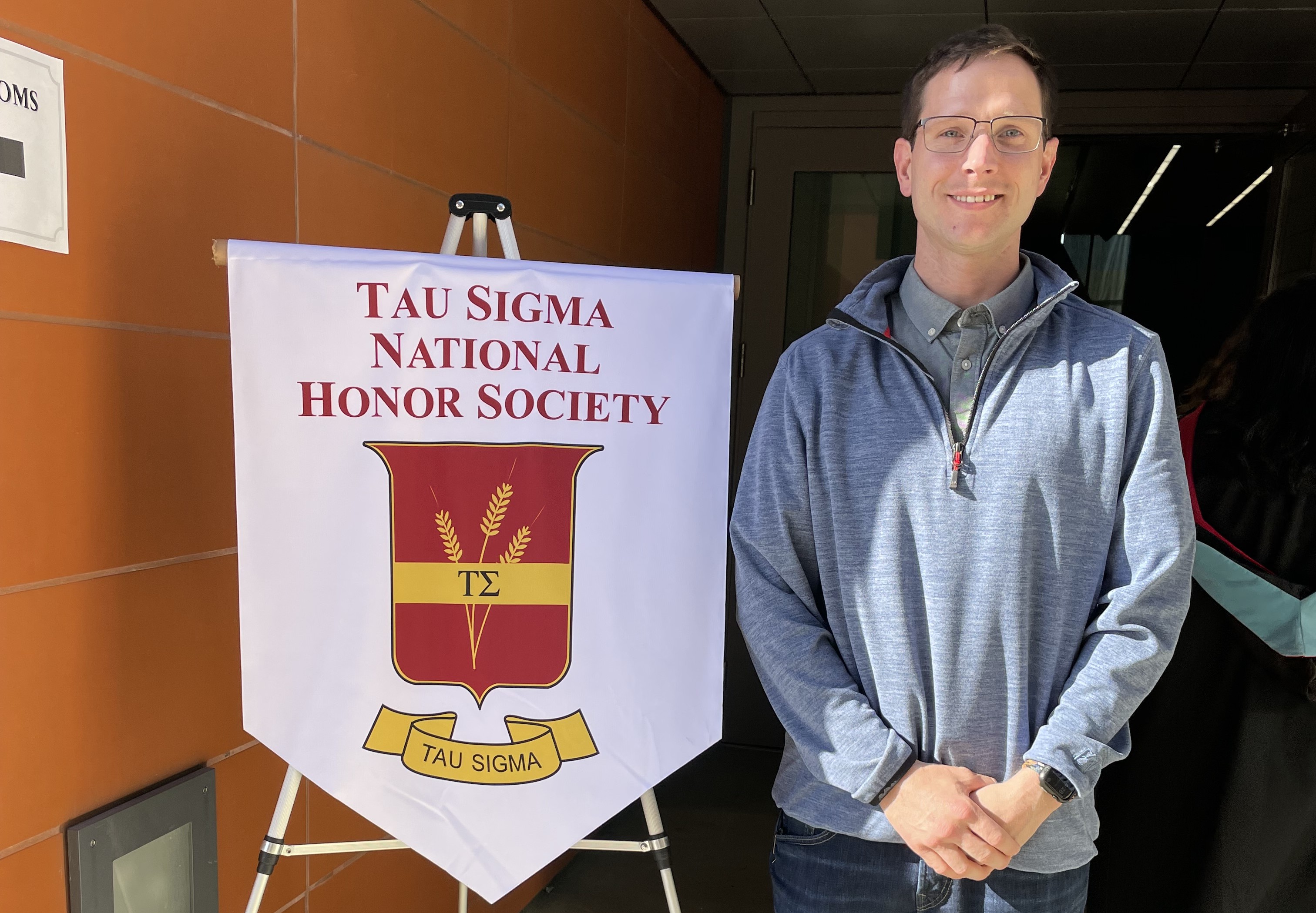 Robert Ashe at the Tau Sigma National Honor Society ceremony. March 15, 2024.